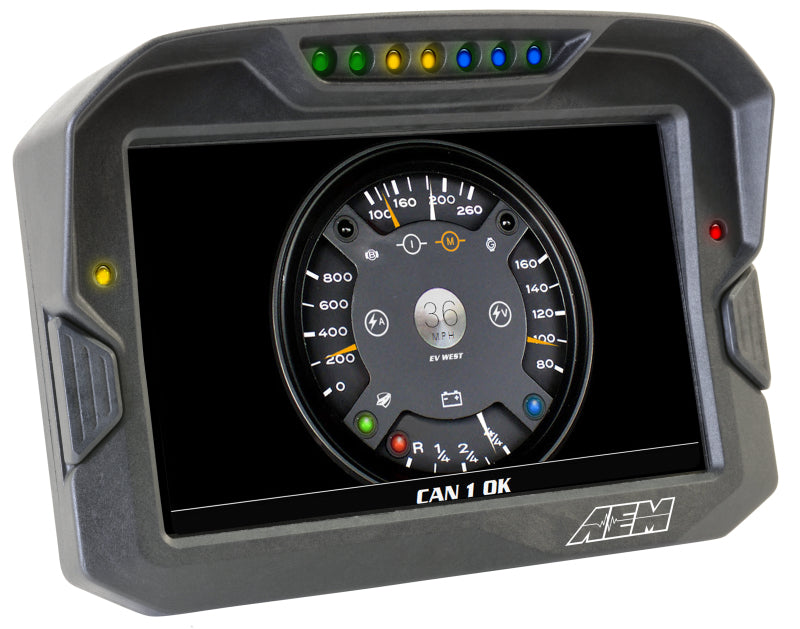 AEM CD-7 Non Logging GPS Enabled Race Dash Carbon Fiber Digital Display w/o VDM (CAN Input Only) — Photo - out of package