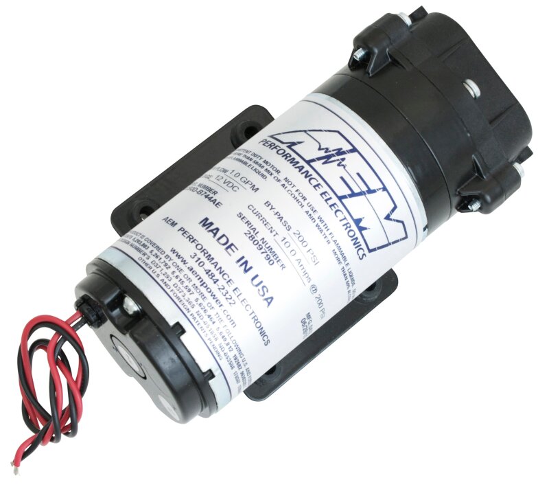 AEM Water / Methanol Injection 6-Amp Recirculation-Style Pump 200psi for One-Gallon Kit **replacemen — Photo - out of package
