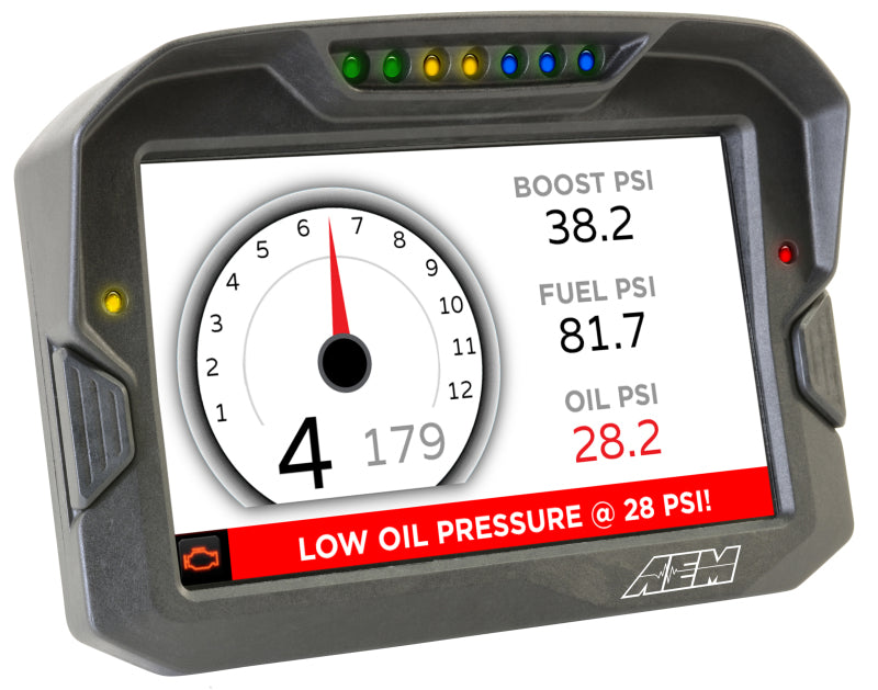 AEM CD-7 Non Logging Race Dash Carbon Fiber Digital Display (CAN Input Only) — Photo - out of package