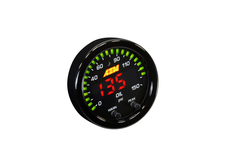 AEM X-Series 0-150 Oil Pressure Gauge Kit — Photo - out of package