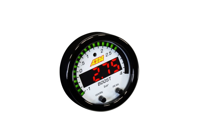 AEM X-Series Boost Pressure -30inHg 60psi Gauge Kit — Photo - out of package