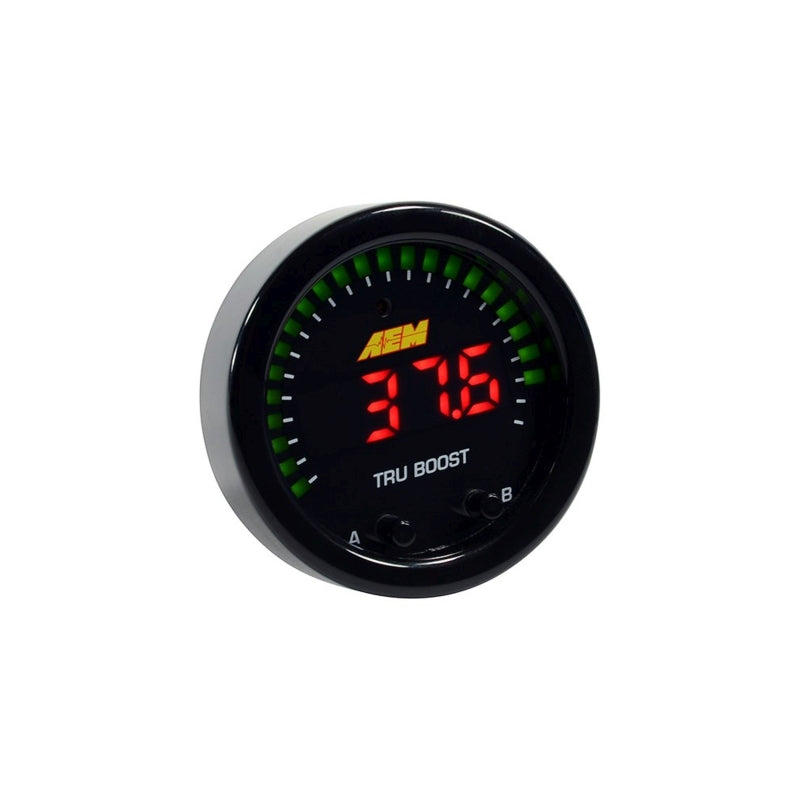 AEM X-Series Tru-Boost Controller Gauge w/ Boost Control Solenoid 80PSIg Internal MAP Sensor — Photo - Primary