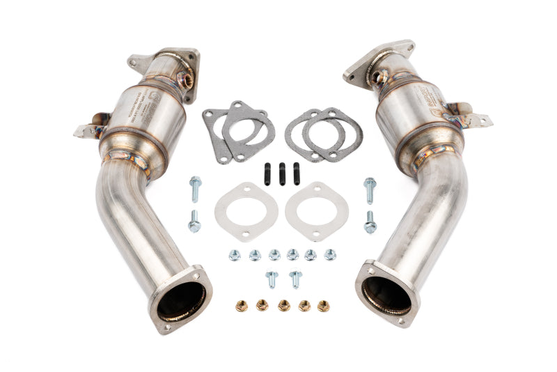 AMS Performance VR30DDTT Street Lower Downpipes w/GESI Catalytic Converter