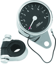 Load image into Gallery viewer, Bikers Choice Big Twin &amp; XL Mechanical Custom Mini Tachometer Black Face 8000 Rpm 2 1/2 Inch