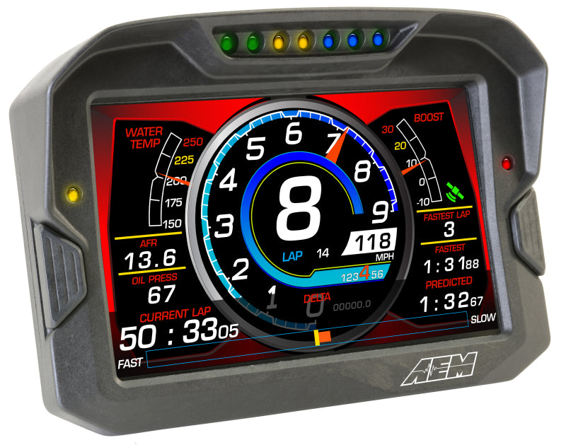 AEM CD-7 Logging GPS Enabled Race Dash Carbon Fiber Digital Display w/o VDM (CAN Input Only) — Photo - out of package