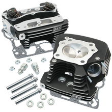 Load image into Gallery viewer, S&amp;S Cycle 08-16 Touring Super Stock 89cc Cylinder Head Kit - Wrinkle Black