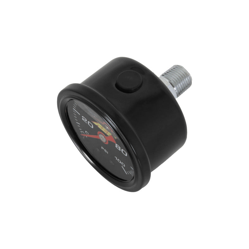 AEM 0-100 PSI Liquid Filled Mechanical Pressure Gauge - 1/8 NPT — Photo - out of package
