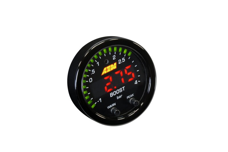 AEM X-Series Boost Pressure -30inHg 60psi Gauge Kit — Photo - Primary