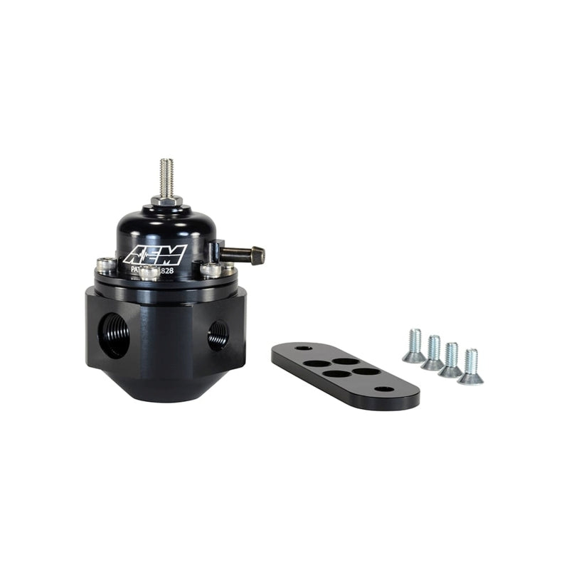 AEM Universal Black Adjustable Fuel Pressure Regulator — Photo - out of package