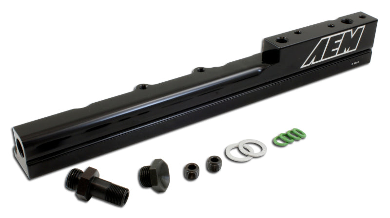 AEM 99-00 Honda Civic Si Black Fuel Rail — Photo - Primary