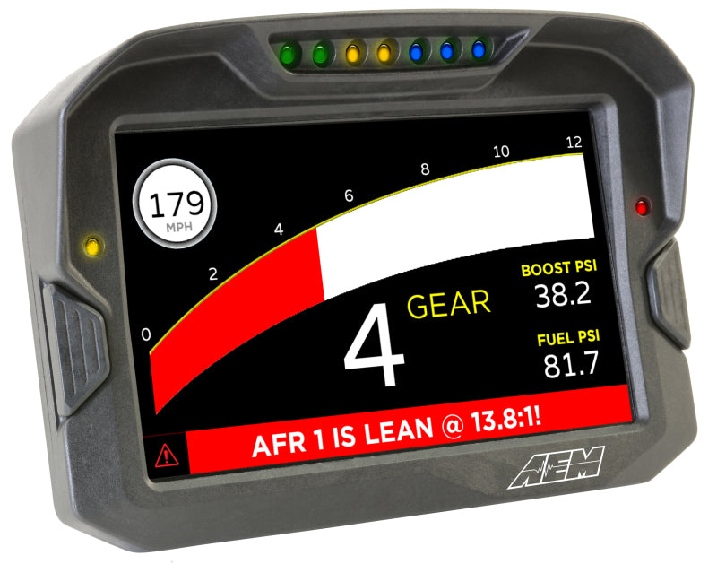 AEM CD-7 Non Logging GPS Enabled Race Dash Carbon Fiber Digital Display w/o VDM (CAN Input Only) — Photo - out of package