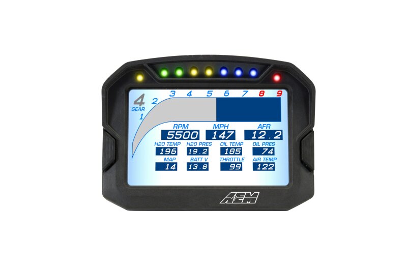 AEM CD-5G Carbon Digital Dash Display w/ Interal 10Hz GPS & Antenna — Photo - out of package
