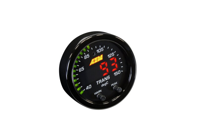AEM X-Series Temperature 100-300F Gauge Kit (ONLY Black Bezel and Water Temp. Faceplate) — Photo - out of package
