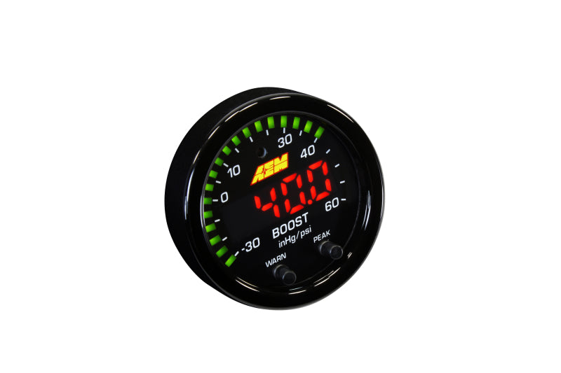 AEM X-Series Boost Pressure -30inHg 60psi Gauge Kit — Photo - out of package