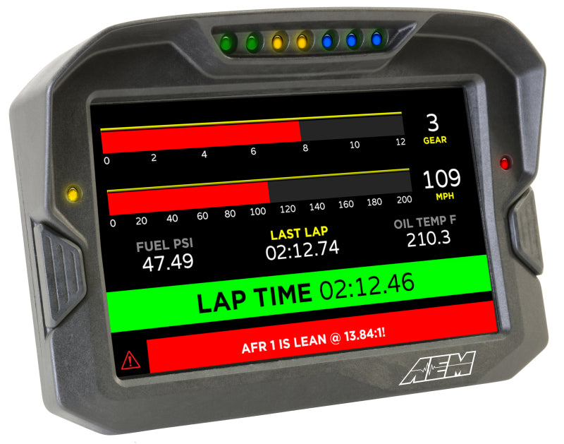 AEM CD-7 Non Logging Race Dash Carbon Fiber Digital Display (CAN Input Only) — Photo - out of package