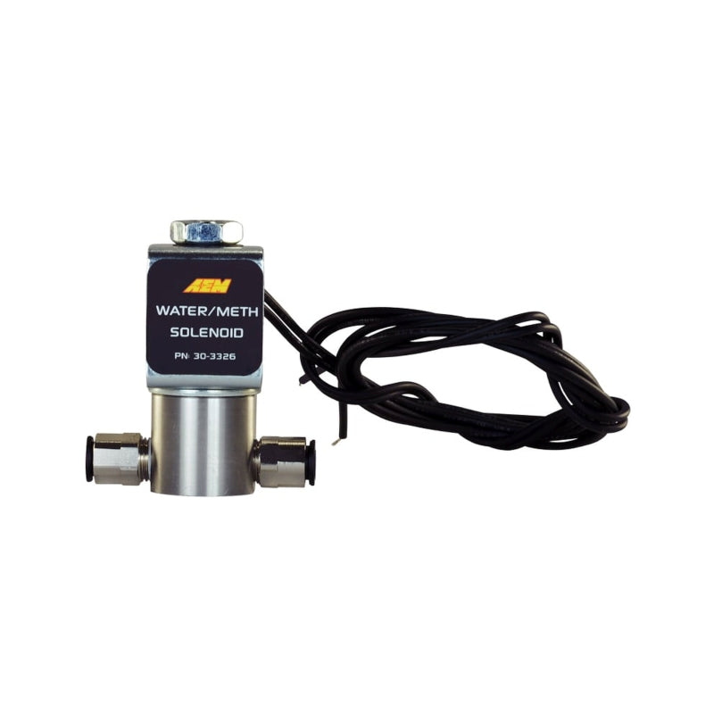 AEM Water/Methanol Injection System - High-Flow Low-Current WMI Solenoid - 200PSI 1/8in-27NPT In/Out — Photo - Primary