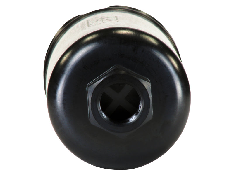 AEM 400LPH High Pressure Inline Fuel Pump - M18x1.5 Female Inlet to M12x1.5 Male Outlet — Photo - out of package