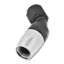 Load image into Gallery viewer, Russell Performance -6 AN Black/Silver 45 Degree Full Flow Hose End