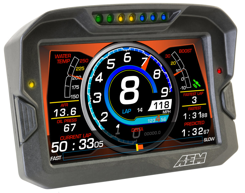 AEM CD-7 Logging GPS Enabled Race Dash Carbon Fiber Digital Display w/o VDM (CAN Input Only) — Photo - out of package