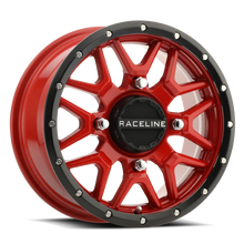 Load image into Gallery viewer, Raceline A94R Krank 14x7in / 4x156 BP / 38mm Offset / 132.5mm Bore - Red &amp; Black Lip Wheel