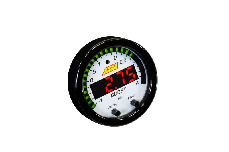 AEM X-Series Boost Pressure -30inHg 60psi Gauge Kit — Photo - out of package