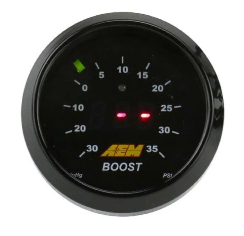 AEM 52mm Boost Digital Gauge -30-35psi — Photo - out of package