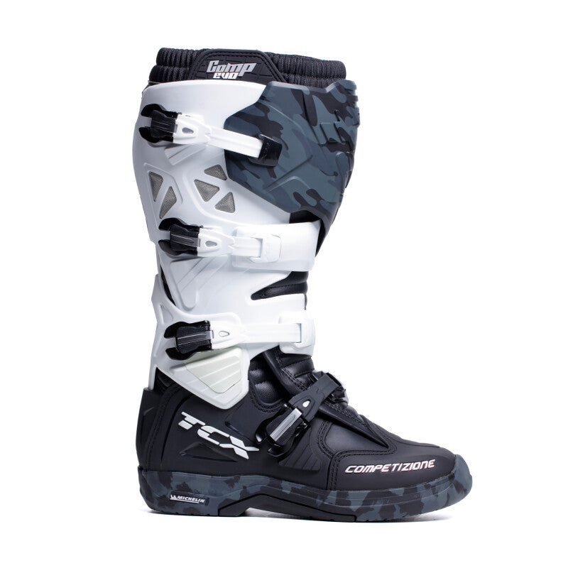 TCX Comp Evo 2 Michelin Boot Black/White/Camo Size - 46