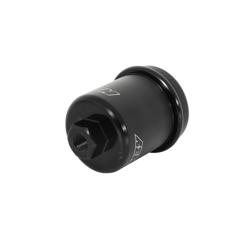 AEM 94-01 Acura Integra / 94-97 Honda Accord / 96-00 Civic / 97-01 Prelude Black Fuel Filter Kit — Photo - out of package