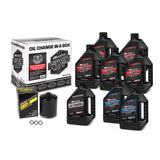 Maxima V-Twin Oil Change Kit Synthetic w/Black Filter Milwaukee-Eight