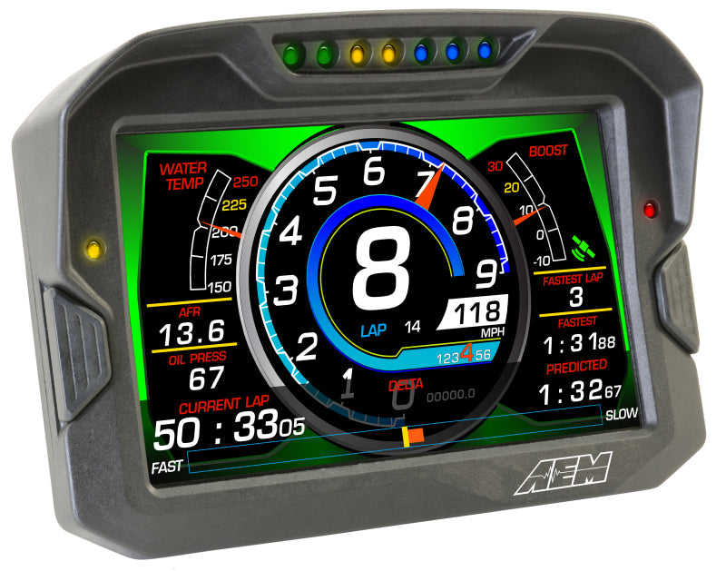 AEM CD-7 Non Logging Race Dash Carbon Fiber Digital Display (CAN Input Only) — Photo - out of package