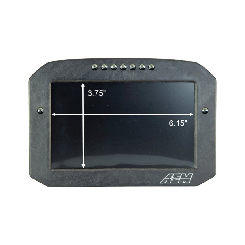 AEM CD-7G Carbon Flush Digital Dash Display w/ Internal 20Hz GPS & Antenna — Photo - out of package