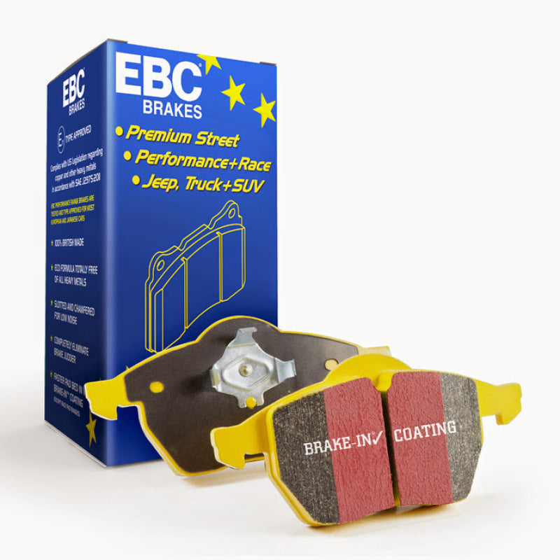 EBC 08-16 Mitsubishi Lancer Evo 10 2.0 Turbo (1 piece rotor) Yellowstuff Rear Brake Pads