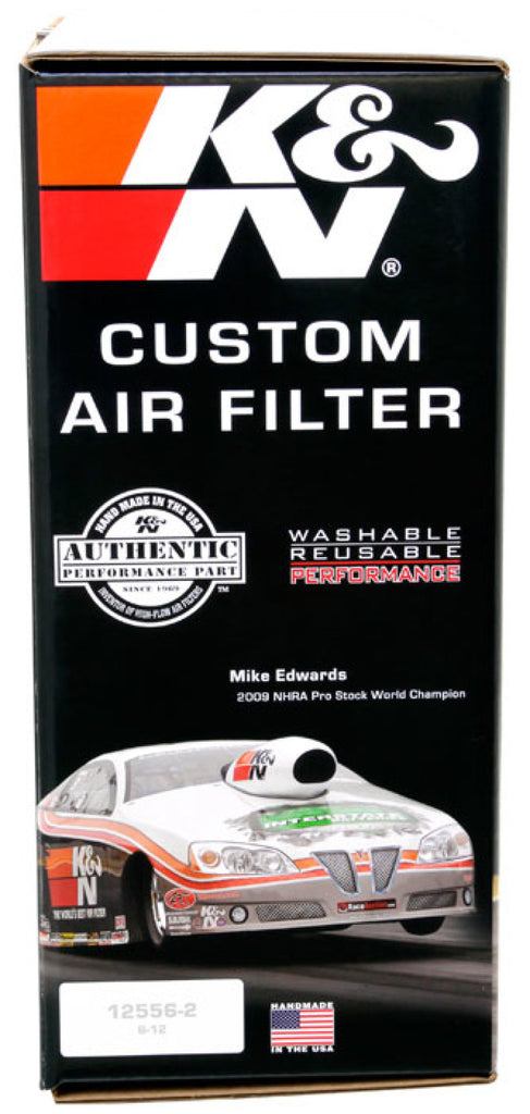 K&N Round Air Filter Assembly 14in. ID / 4..12in. Height / 5.125in. Neck Flange / 7/8in. Drop Ba