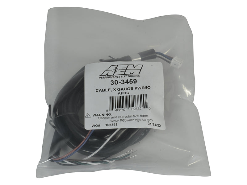 AEM Power Harness for 30-0300 X-Series Wideband Gauge — Photo - in package