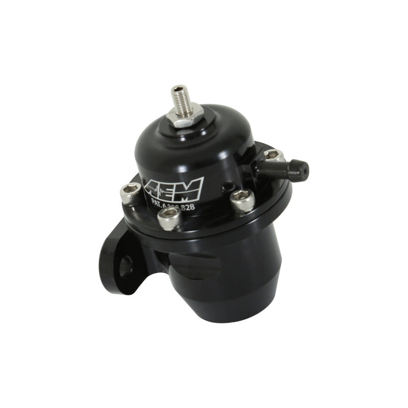 AEM 86-93 Acura / 95-98 TL / 88-91 Civic/CRX / 92-01 Prelude Black Adjustable Fuel Pressure Regulato — Photo - out of package