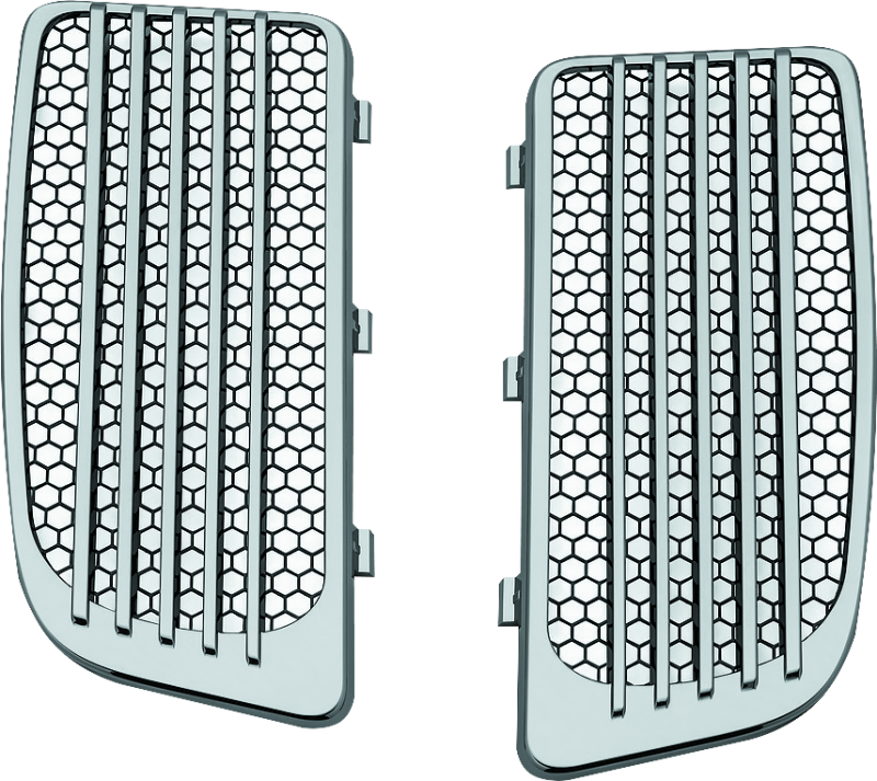 Kuryakyn Radiator Grills For Twin Cooled Models Chrome & Black (Pair)