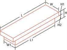 Load image into Gallery viewer, Deezee Universal Tool Box - Red Crossover - Single Lid BT Alum Full Size