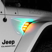 Load image into Gallery viewer, XK Glow XKchrome JEEP Air Vent Light Light RGB + Amber Turn Signal &amp; Running