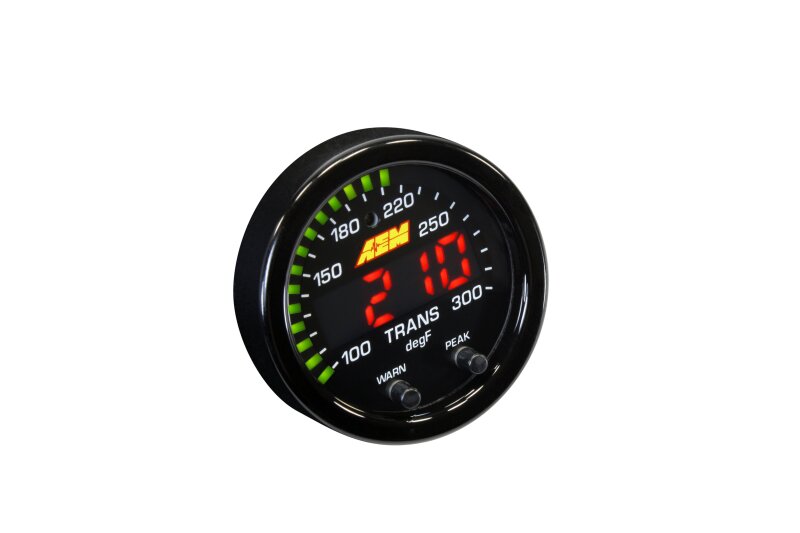 AEM X-Series Temperature 100-300F Gauge Kit (ONLY Black Bezel and Water Temp. Faceplate) — Photo - out of package