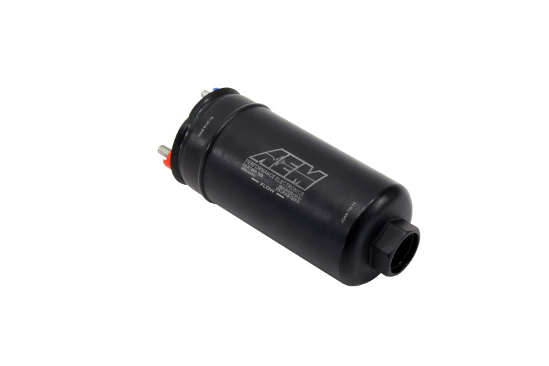 AEM 400LPH High Pressure Fuel Pump -6AN Female Out, -10AN Female In — Photo - out of package