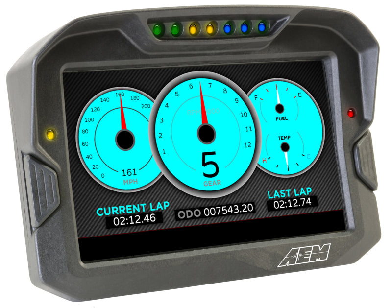 AEM CD-7 Non Logging Race Dash Carbon Fiber Digital Display (CAN Input Only) — Photo - out of package