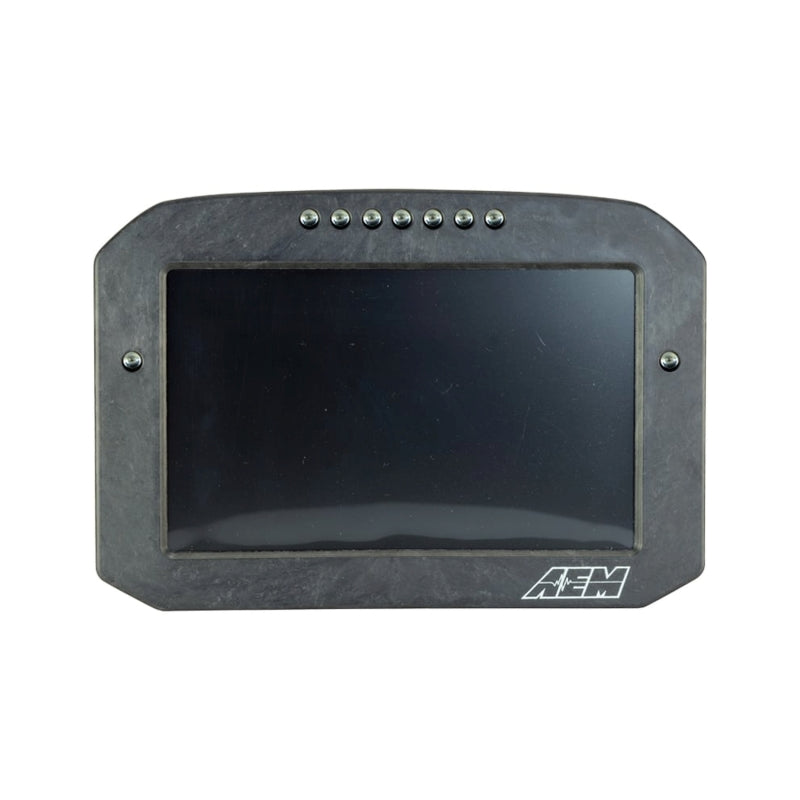 AEM CD-7G Carbon Flush Digital Dash Display w/ Internal 20Hz GPS & Antenna — Photo - out of package