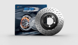 SHW 19-21 BMW M2 Competition 3.0L Left Rear Cross-Drilled Lightweight Brake Rotor (34118072019)