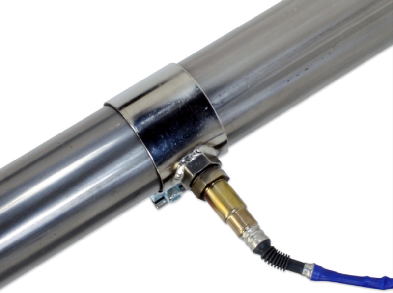 AEM No-Weld O2 Sensor Mount for 2.25 to 2.5 inch Diameter Pipe — Photo - lifestyle view
