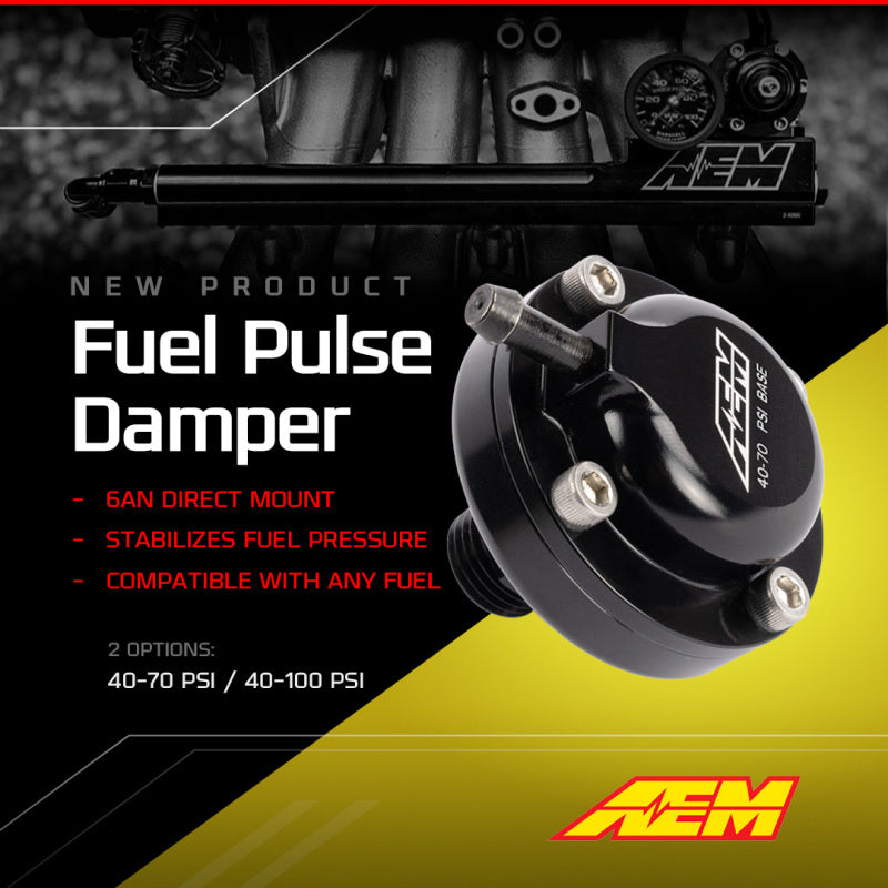 AEM AN6 ORB 40-70psi Fuel Pulse Damper — Photo - lifestyle view