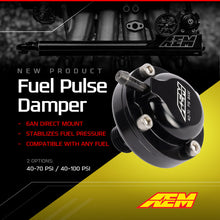 Load image into Gallery viewer, AEM AN6 ORB 40-70psi Fuel Pulse Damper — Photo - lifestyle view
