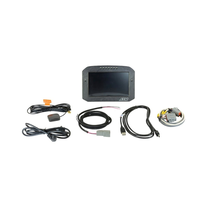 AEM CD-7LG Carbon Logging Flush Digital Dash Display w/ Internal 20Hz GPS & Antenna — Photo - Primary