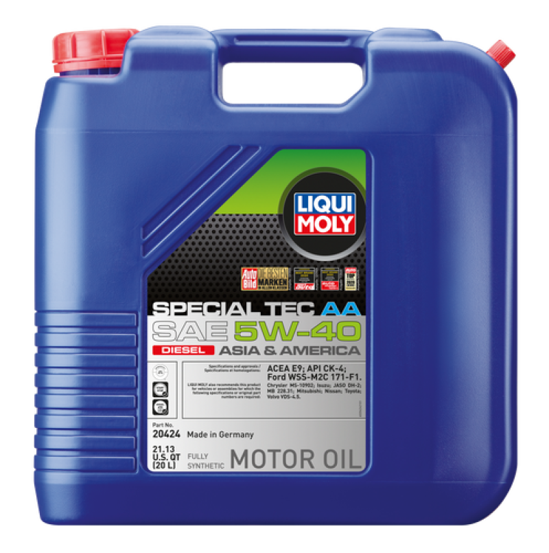 LIQUI MOLY 20L Special Tec AA Motor Oil SAE 5W40 Diesel