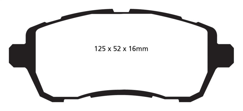 EBC 10+ Ford Fiesta 1.6 (FOR NON-ST/NON-TURBO) Greenstuff Front Brake Pads