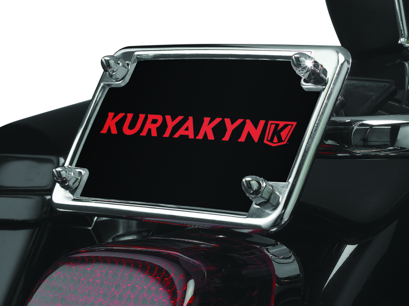 Kuryakyn License Frame &amp; Backing Plate Set 4in X 7in Chrome